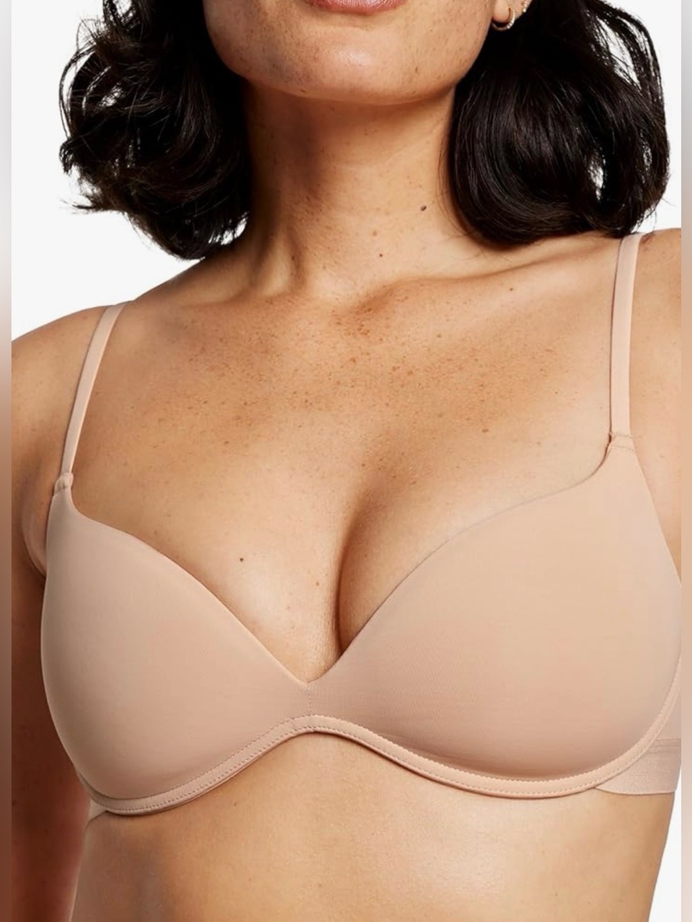 Pepper Bra Wirefree Zero-G Padded Lift Up Bra, Fitted Push Up Bralette Buff 34A
